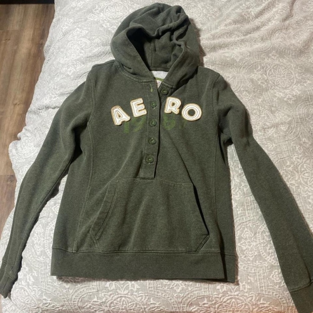 Aeropostale Olive Green Women's Hoodie Sweater